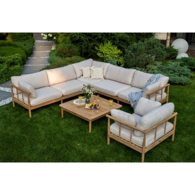 Софа из тика BUNGALOW 2-х местная с левым подлоктником