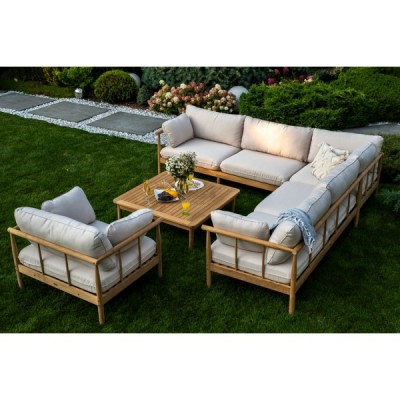 Софа из тика BUNGALOW 2-х местная с правым подлоктником