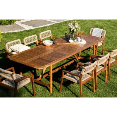 Стол из акации CALISTO раздвижной 219/278 см