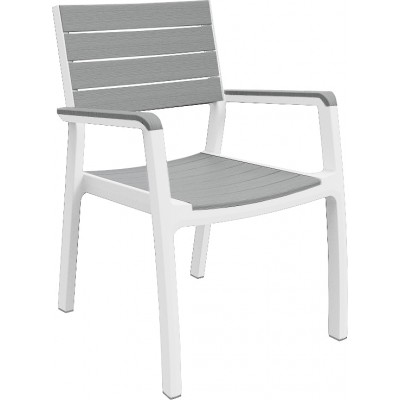 Стул c подлокотниками Гармония (Harmony armchair) белый-серый