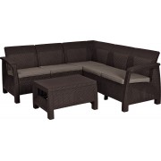Угловой комплект мебели Корфу Релакс (Corfu Relax Set) коричневый