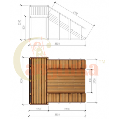 Зимняя горка Савушка Зима Wood-4