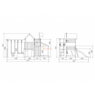 Детская площадка Савушка TooSun (Тусун) 3 с песочницей
