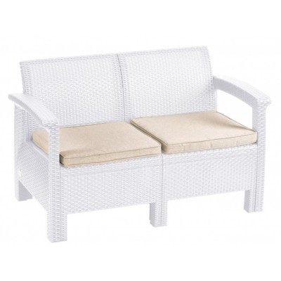 Диван двухместный Holiday Ratt White