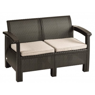 Диван двухместный Holiday Ratt White