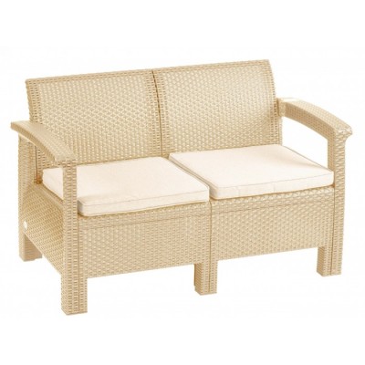 Диван двухместный Holiday Ratt White