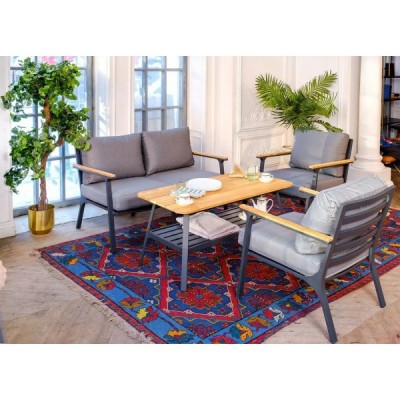 Диванная группа из алюминия CONCORDE M темный графит Диванная группа из алюминия CONCORDE M темный графит