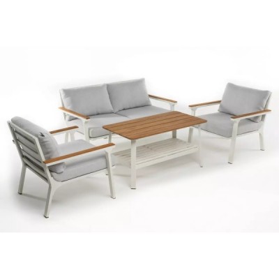 Кофейный стол из алюминия CONCORDE белый