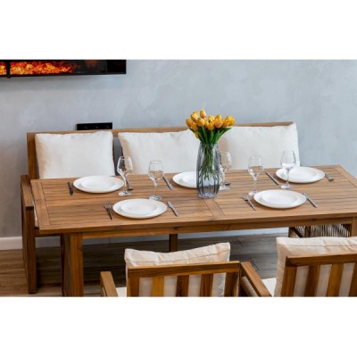 Комплект GRAND MICHELLE из акации с диваном бежевый Комплект GRAND MICHELLE из акации с диваном бежевый