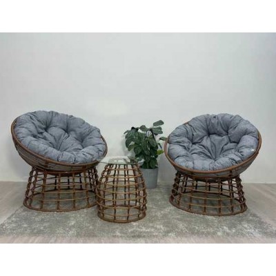 Комплект кофейный со столиком SAVIRA (2 кресла + столик) горячий шоколад Комплект кофейный со столиком SAVIRA (2 кресла + столик) горячий шоколад