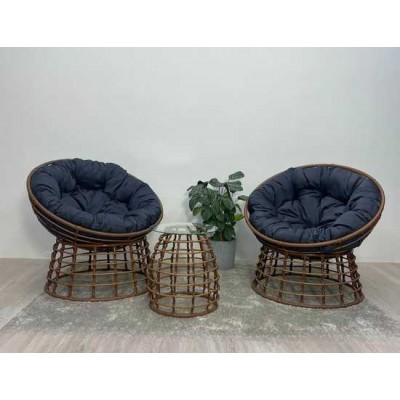 Комплект кофейный со столиком SAVIRA (2 кресла + столик) горячий шоколад Комплект кофейный со столиком SAVIRA (2 кресла + столик) горячий шоколад