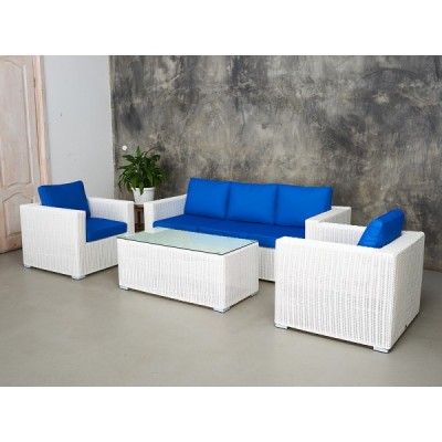Комплект мебели для лаунж зоны KARL из ротанга, белый