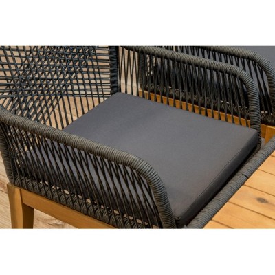 Комплект мебели из акации CHLOE с кофейным столом серый