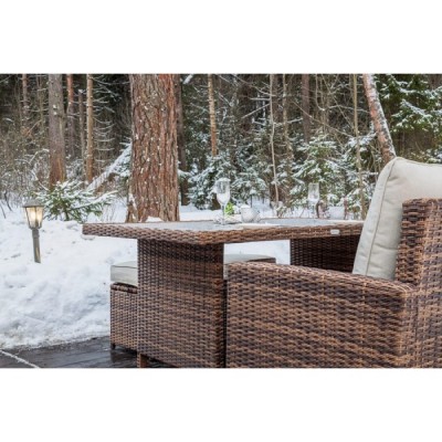 Комплект мебели из искусственного ротанга ZORRO, коричневый