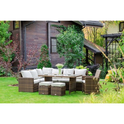 Комплект мебели из искусственного ротанга ZORRO PLUS, коричневый Комплект мебели из искусственного ротанга ZORRO PLUS, коричневый