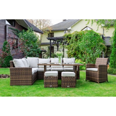Комплект мебели из искусственного ротанга ZORRO PLUS, коричневый Комплект мебели из искусственного ротанга ZORRO PLUS, коричневый