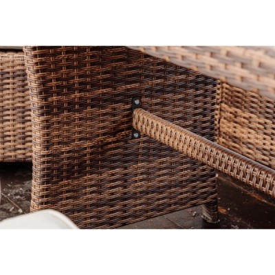 Комплект мебели из искусственного ротанга ZOYA, коричневый