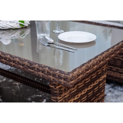 Комплект мебели из искусственного ротанга ZOYA, коричневый