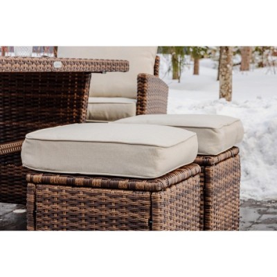 Комплект мебели из искусственного ротанга ZOYA, коричневый