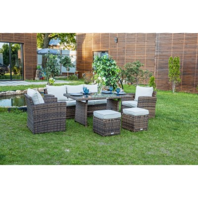 Комплект мебели из искусственного ротанга ZOYA, коричневый