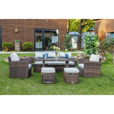 Комплект мебели из искусственного ротанга ZOYA, коричневый