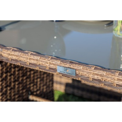 Комплект мебели из искусственного ротанга ZOYA, коричневый