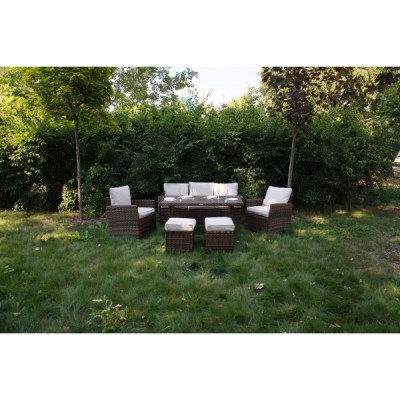 Комплект мебели из искусственного ротанга ZOYA, коричневый