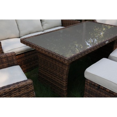 Комплект мебели из искусственного ротанга ZOYA, коричневый