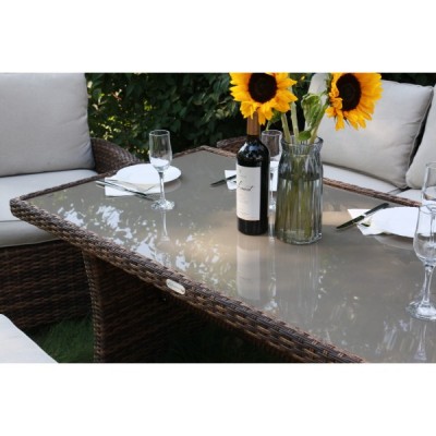 Комплект мебели из искусственного ротанга ZOYA, коричневый