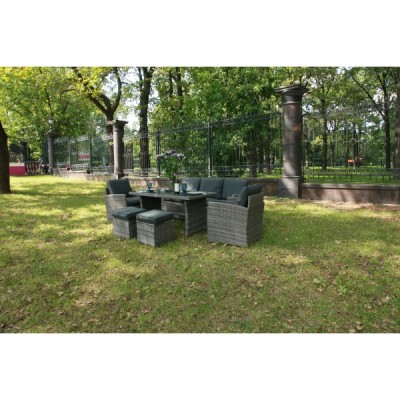 Комплект мебели из искусственного ротанга ZOYA, серый Комплект мебели из искусственного ротанга ZOYA, серый