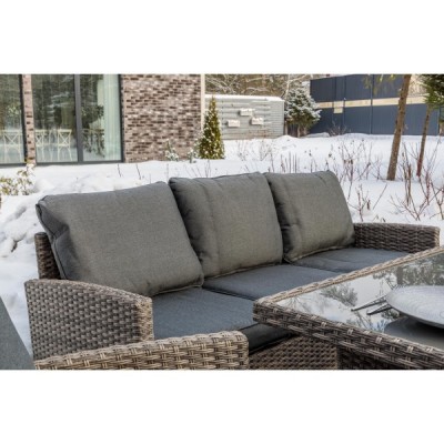Комплект мебели из искусственного ротанга ZOYA, серый Комплект мебели из искусственного ротанга ZOYA, серый