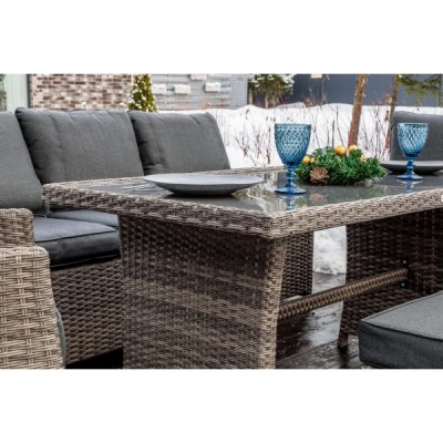 Комплект мебели из искусственного ротанга ZOYA, серый Комплект мебели из искусственного ротанга ZOYA, серый