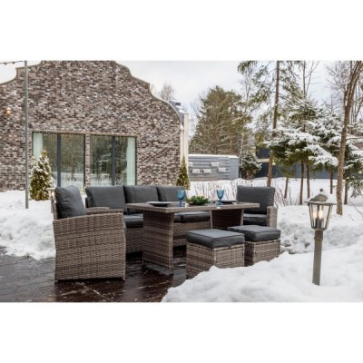 Комплект мебели из искусственного ротанга ZOYA, серый Комплект мебели из искусственного ротанга ZOYA, серый