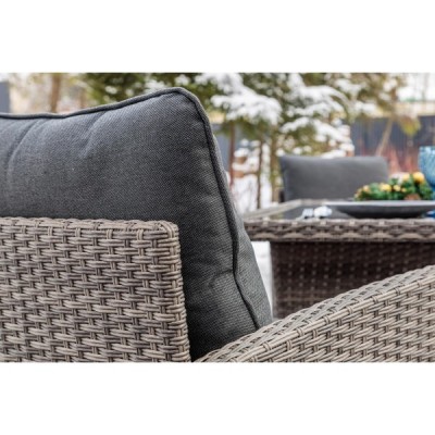 Комплект мебели из искусственного ротанга ZOYA, серый Комплект мебели из искусственного ротанга ZOYA, серый