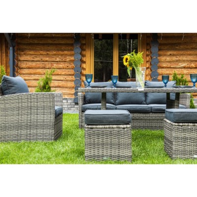 Комплект мебели из искусственного ротанга ZOYA, серый Комплект мебели из искусственного ротанга ZOYA, серый