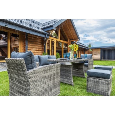 Комплект мебели из искусственного ротанга ZOYA, серый Комплект мебели из искусственного ротанга ZOYA, серый