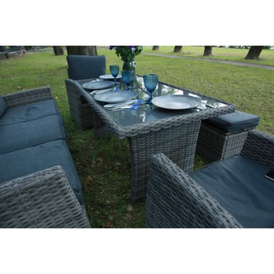Комплект мебели из искусственного ротанга ZOYA, серый Комплект мебели из искусственного ротанга ZOYA, серый