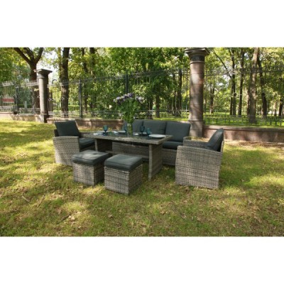 Комплект мебели из искусственного ротанга ZOYA, серый Комплект мебели из искусственного ротанга ZOYA, серый