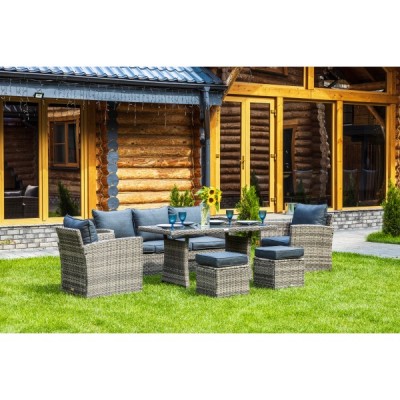 Комплект мебели из искусственного ротанга ZOYA, серый Комплект мебели из искусственного ротанга ZOYA, серый