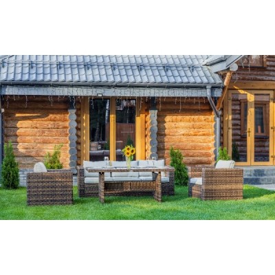 Комплект мебели KARL с обеденным столом, коричневый