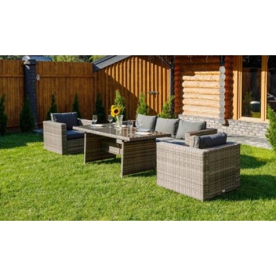 Комплект мебели KARL с обеденным столом, серый Комплект мебели KARL с обеденным столом, серый