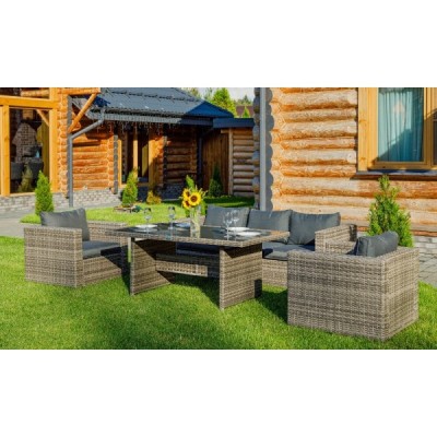 Комплект мебели KARL с обеденным столом, серый Комплект мебели KARL с обеденным столом, серый