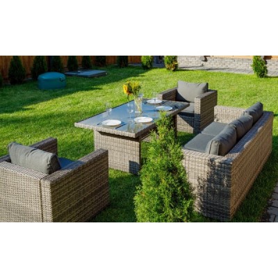 Комплект мебели KARL с обеденным столом, серый Комплект мебели KARL с обеденным столом, серый