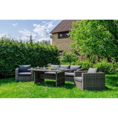 Комплект мебели KARL с обеденным столом, серый Комплект мебели KARL с обеденным столом, серый