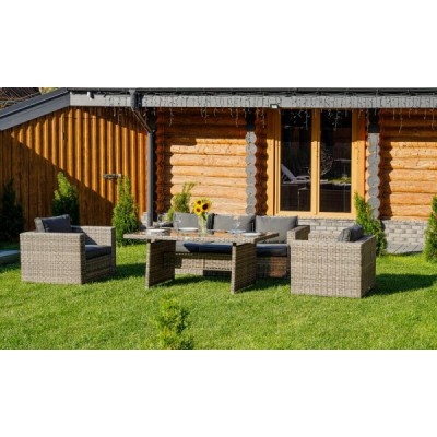 Комплект мебели KARL с обеденным столом, серый Комплект мебели KARL с обеденным столом, серый