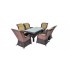 Комплект садовой мебели Amarant с прямоугольным столом шоколад/бежевый