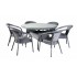 Комплект садовой мебели DECO 6 с круглым столом, серый