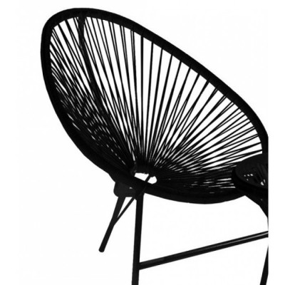 Комплект садовой мебели кофейный ACAPULCO (стол и 2 кресла), черный