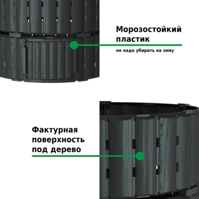 Компостер Piteco 1350л круглый чёрный, K11135 Компостер Piteco 1350л круглый чёрный, K11135