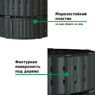 Компостер Piteco 670л чёрный